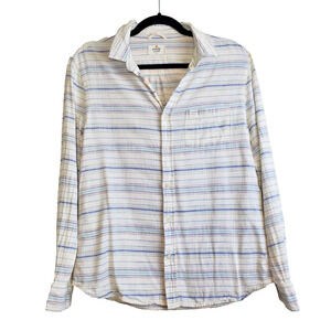 Marine Layer Womens Small Button‎ Down Shirt Top 100% Cotton Striped Long Sleeve